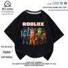 Детские летние футболки с коротким рукавом Roblox: Модный, Свободный крой для мальчиков и девочек