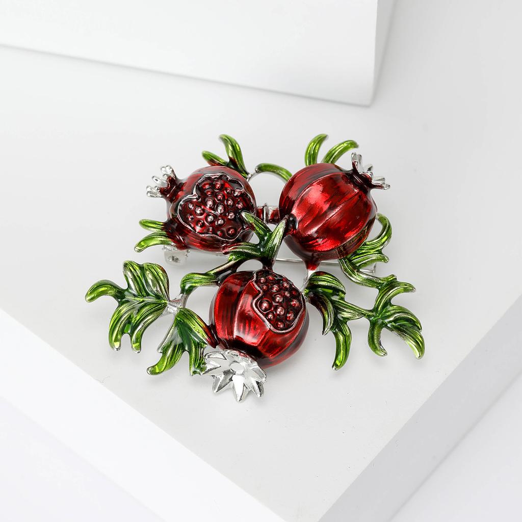 Креативная брошь в виде капли эмали с красным гранатом, заколка для корсажа, пряжка для шелкового шарфа