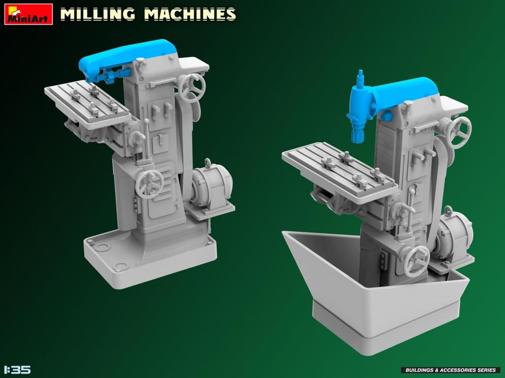Miniart Milling Machine 2 Pieces Plastic Model MA35663 1/35