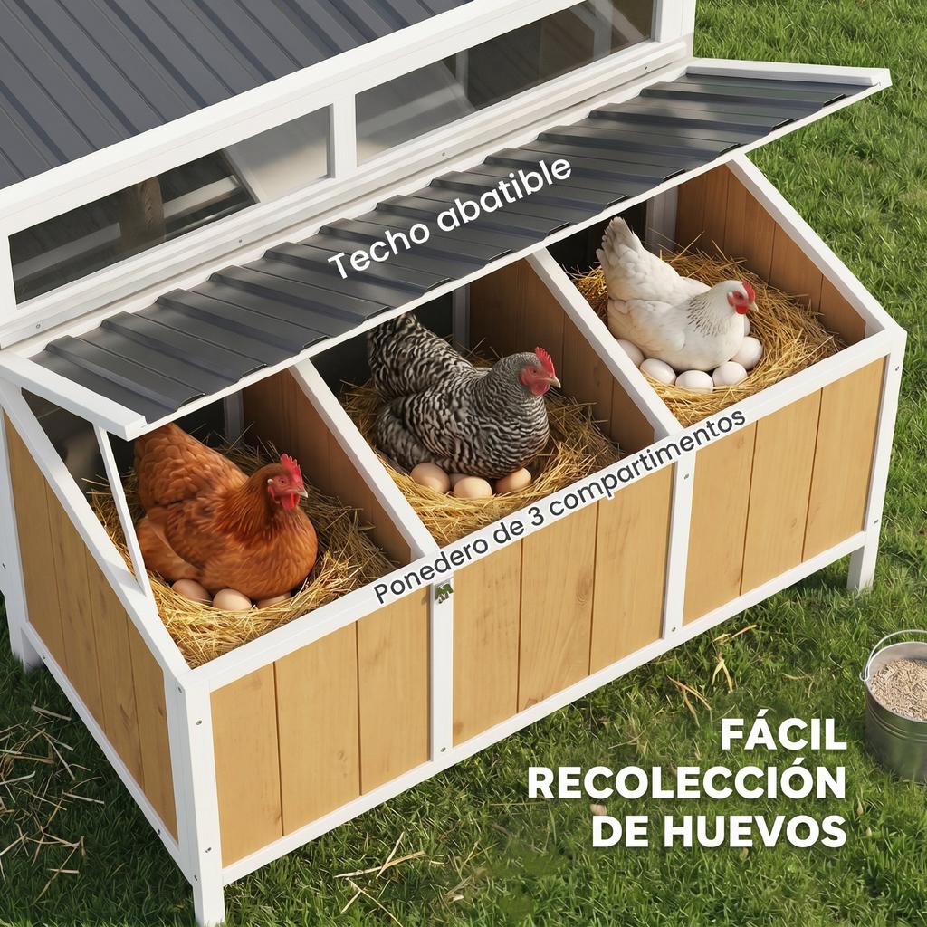 Outdoor Wooden Chicken Coop 145x90x92 cm For 2 4 Chickens With Nest Side House Removable Tray Yellow