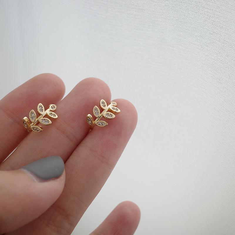 Korean Elegant Leaf Ear Clip: Adjustable, Non-Piercing, Fairy Forest Series Earrings
