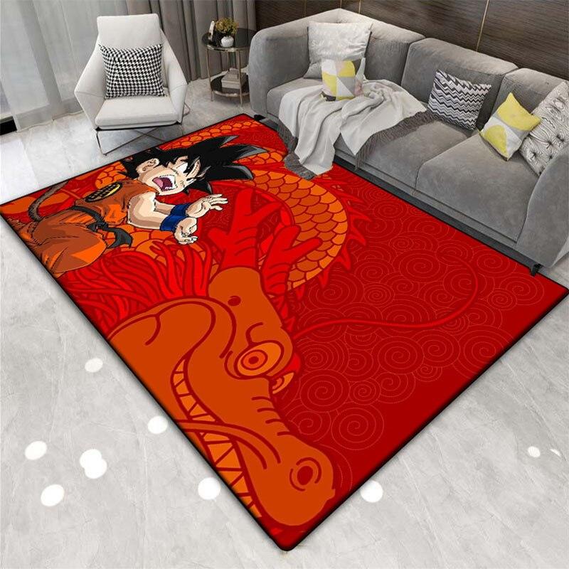 3D печать гостиная квадратный японский мультфильм DragonBall ковер игра ванная комната кухня коврик многофункциональный противоскользящий ковер.