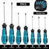 New 7Pcs Magnetic Tip Screwdriver Set Sturdy Screw Drivers Hand Tool Kit CRV Metric Cross Flat Screwdriver with Storage Bag