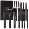 Makeup Brushes 15Pcs Synthetic Kabuki Makeup Brush Set, Professional Foundation Concealers Powder Blush Blending Face Eye Shadows Brush Sets