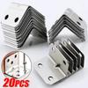 New 20pcs Stainless Steel Corner Bracket 90 Degree Right Angle Fixed L Bracket for Wood Furniture Cabinet Connector Accessories