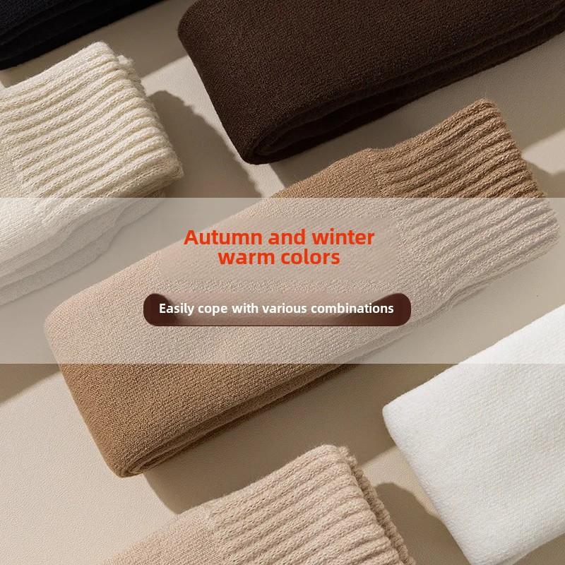 1 пара зимних женских толстых гольф до колена, ветрозащитные, с плюшевой подкладкой, термоэластичные, для улицы, уютные леггинсы, теплые гетры