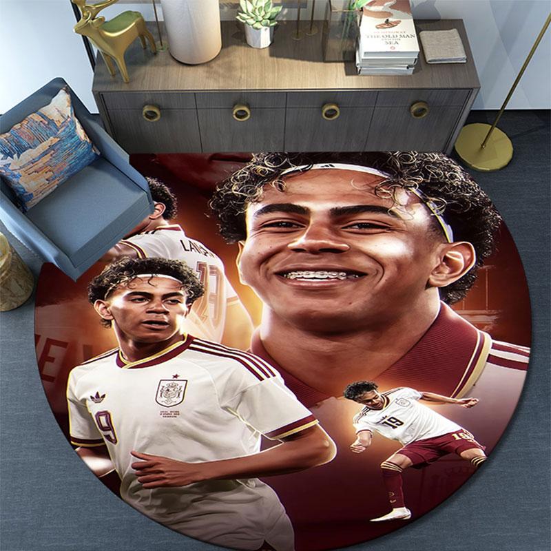 Yamal pattern round rug,Carpet Rug for Living Room Bedroom Playroom ,Non-slip Floor Mat,Holiday Gifts and Birthday Gifts.