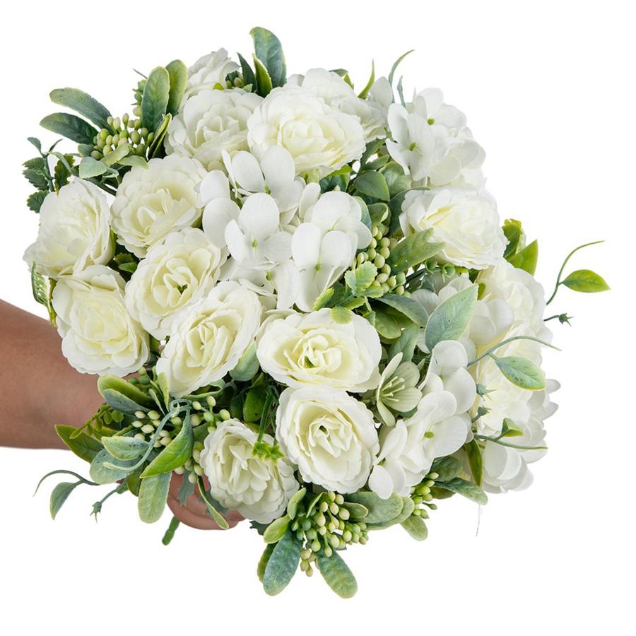 Artificial flower Silk Rose hydrangea Diy festival party Home Room Outdoor vase Garden wall Decor Wedding Wreath bridal bouquet