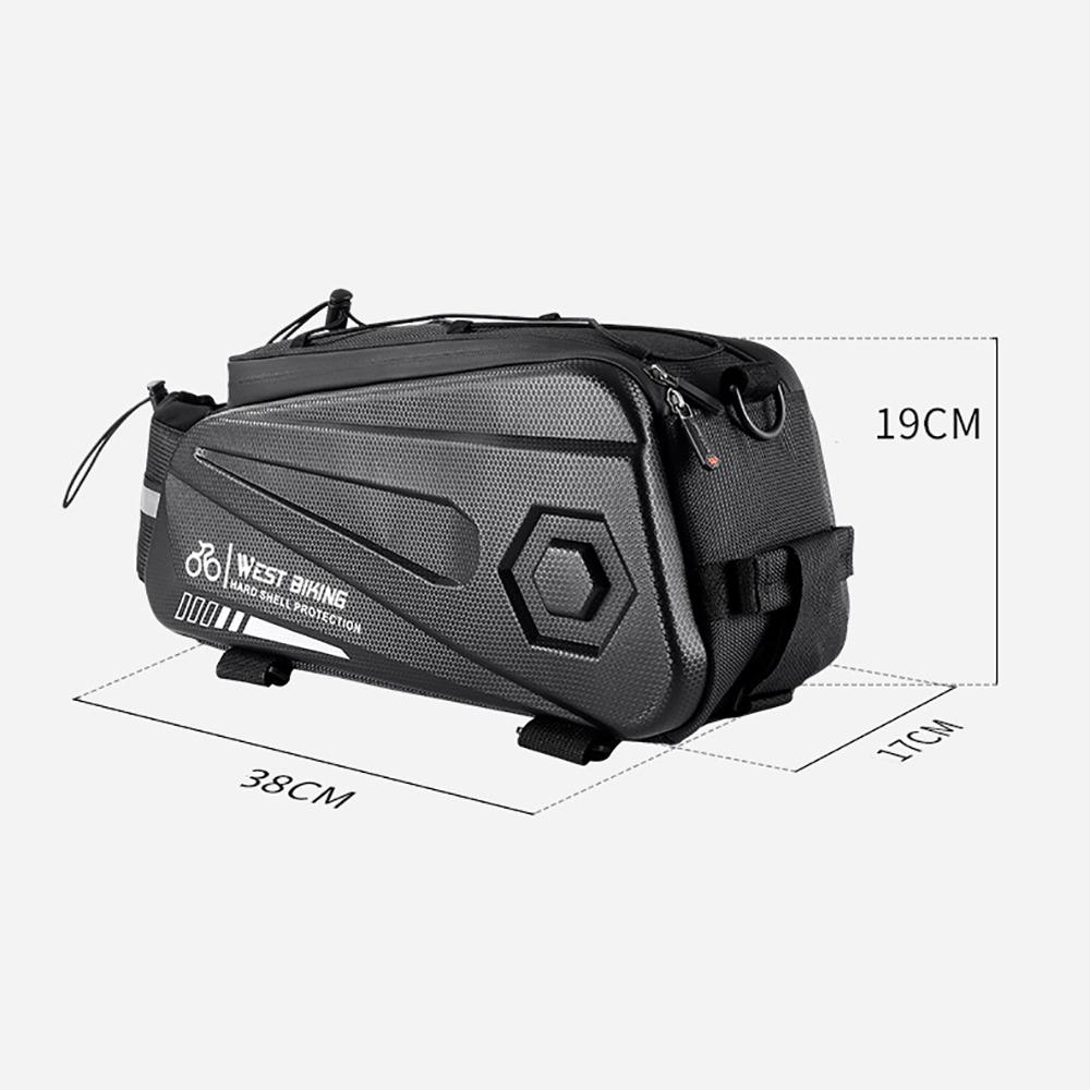 Waterproof Bike Hard Shell Bag Bicycle Rear Rack Pack Bag Pannier Large Capacity