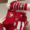 1Pair Stacked Socks Soft Cotton Gift Red 2026 Socks Horse Pattern Knee-high
