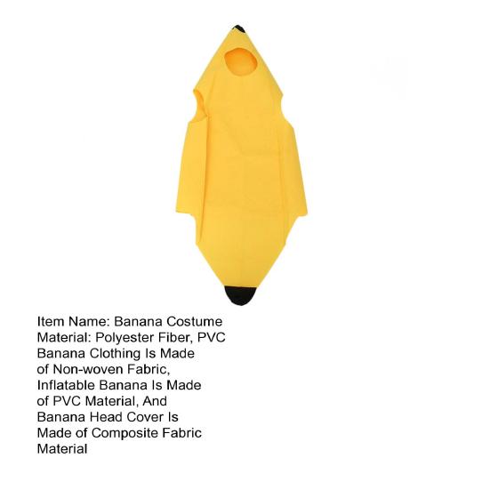 Желтый костюм банана для детей и взрослых, комбинезон без рукавов, банановый наряд на Рождество, Хэллоуин, косплей, нарядная вечеринка, одежда с фруктами