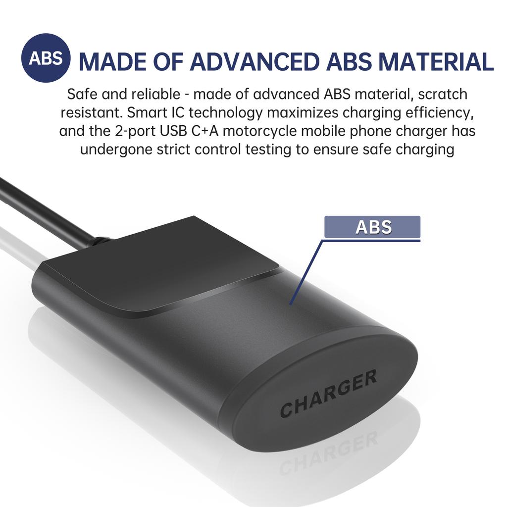 QC3.0 USB зарядное устройство для мотоцикла 30 Вт USB-C зарядное устройство IP67 водонепроницаемый GPS кронштейн для крепления на руль зарядное устройство для мотоцикла зарядное устройство для телефона