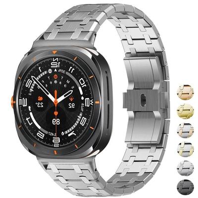 Роскошный титановый ремешок для Samsung Watch 7 Ultra 47 мм, браслет-звенья для samsung galaxy ultra 7 47 мм, металлический ремешок без зазоров
