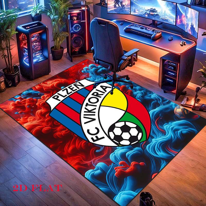 FC Viktoria Plzeň Carpet Rug for Living Room Bedroom Home Sofa Decoration,Kids play Nonslip Floor Mat