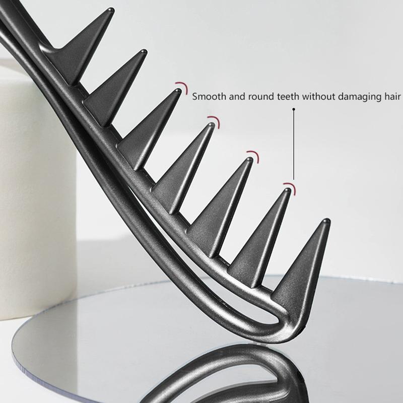 Hair Salon Large Tooth Wide Comb Smoothing Comb Household Oil Head Men'S Back Hollow Comb Styling Tools Barber Accessories