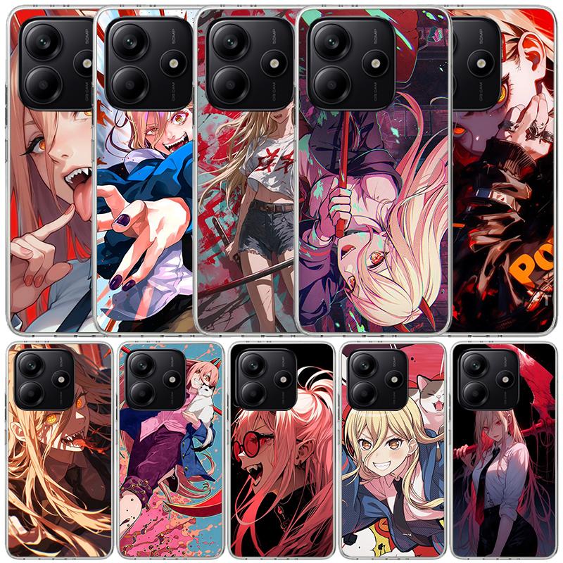 Чехол для телефона Chainsaw Man Power для Xiaomi Redmi Note 15 14 14S 13 12S 12 Pro Plus 11S 11 11T 11E 10S 10 + Мягкая задняя крышка из ТПУ
