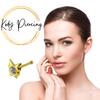 KODY PIERCING 9K Gold Piercing Jeweled Butterfly Ball End Nose Pin - Quality Piercing
