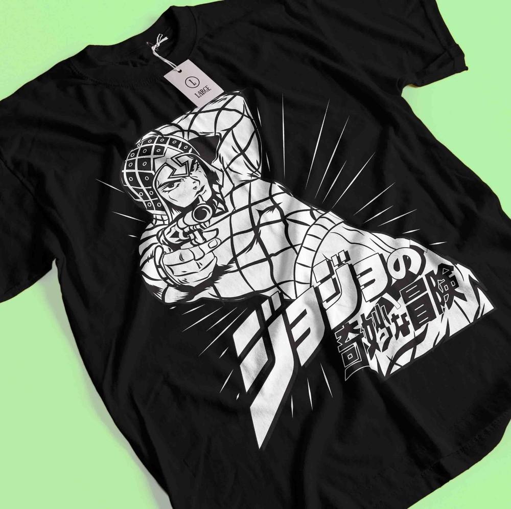 Футболка Jojo's Bizarre Adventure Футболка Джотаро Кудзё Футболка Дио Джорно Йошикаге