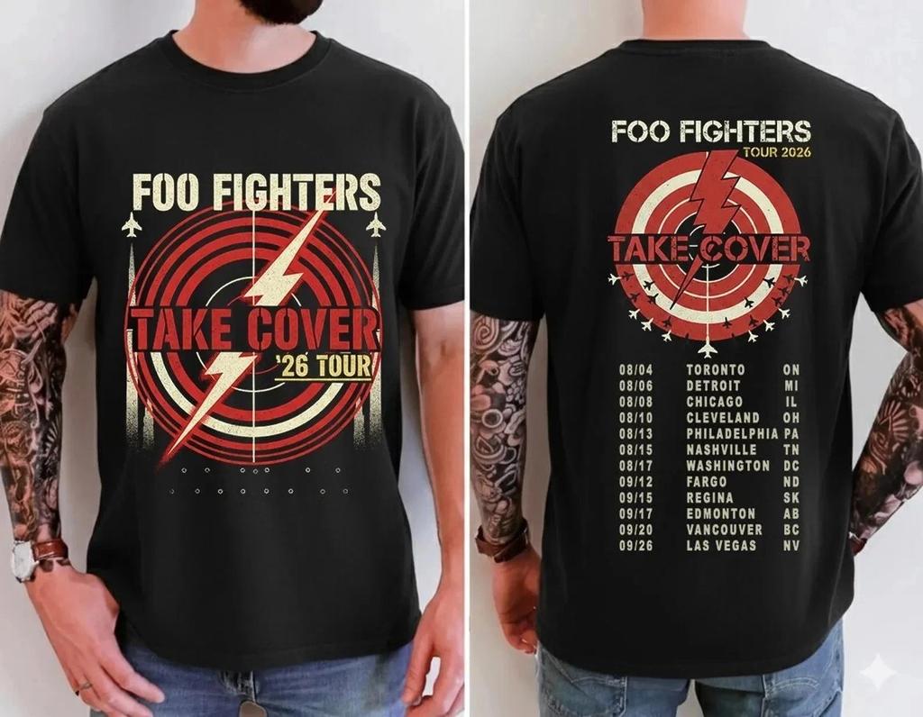 Foo Fighters Shirt Take Cover Tour 2026 Unisex T-Shirt