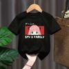 Футболка Spy X Family с графическим принтом в виде мультфильма и японского аниме Футболка Harajuku Модная повседневная футболка с коротким рукавом большого размера унисекс
