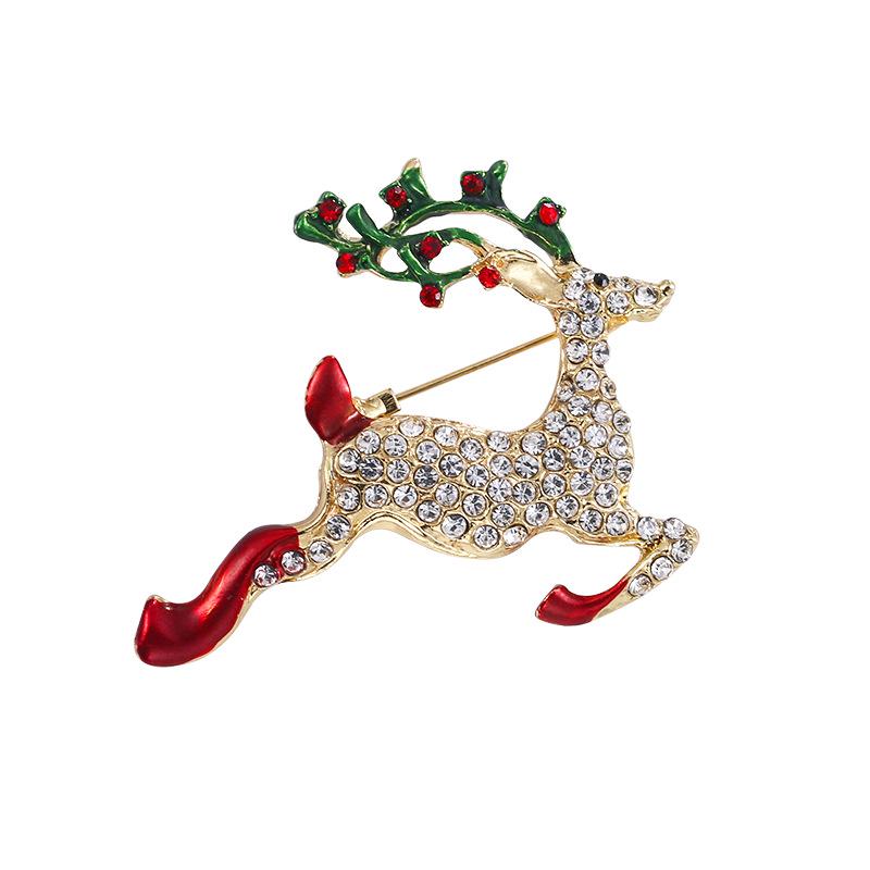 Santa Claus Christmas Tree Brooch - Retro Alloy Jewelry Pin for Clothing, Shoes, and Hats