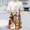 1 шт. Забавный Мультяшный Групповой Рисунок Собак Фартук Льняный Детский Для Искусства и Ремесел Кулинарный Фартук Подарок Любителю Животных Дизайн с Принтом Животных Носить
