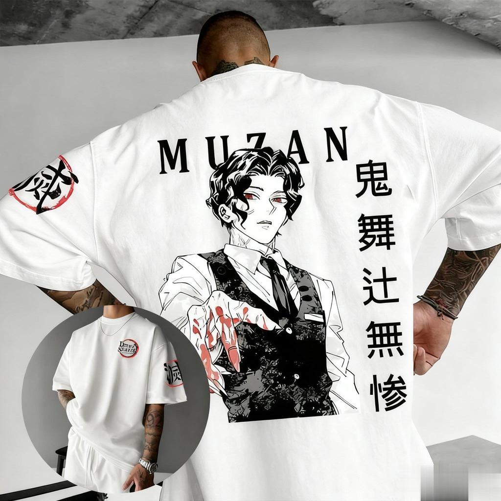 Demon Slayer No Tragedy Anime Tshirt for Spring and Summer Mens Casual Fashion Hip Hop Y2K Unisex Tshirt