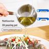 Stainless Steel Mini Oil Pouring Pot with Spoon - Splash-Proof & Multifunctional