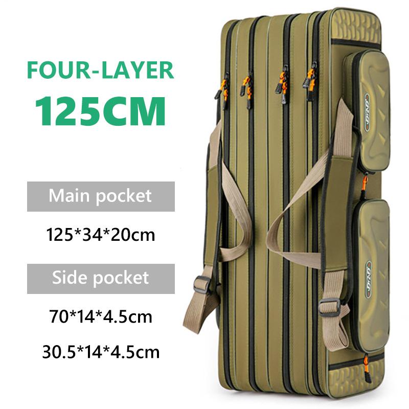 Многофункциональная водонепроницаемая сумка для удочек, сумка для рыболовных снастей, легкая сумка для удочек, вместительная сумка для удочек для соленой воды