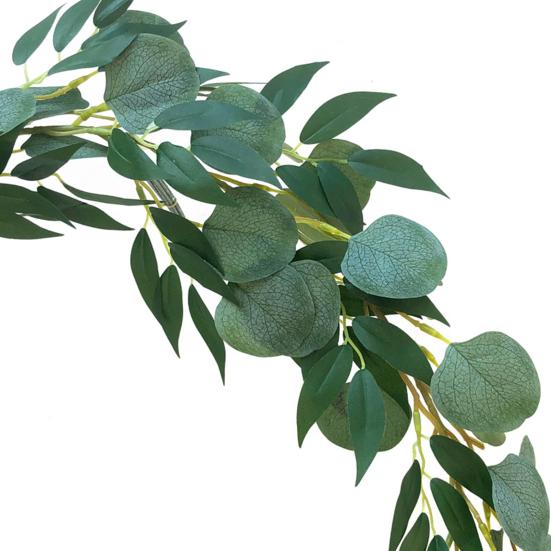 Искусственный эвкалиптовый венок озеленения растений лозы для домашнего свадебного декора сада