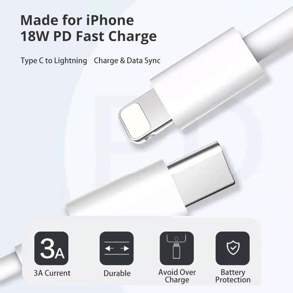 Кабель USB C PD 20 Вт для IPhone 14 13 12 Pro Max