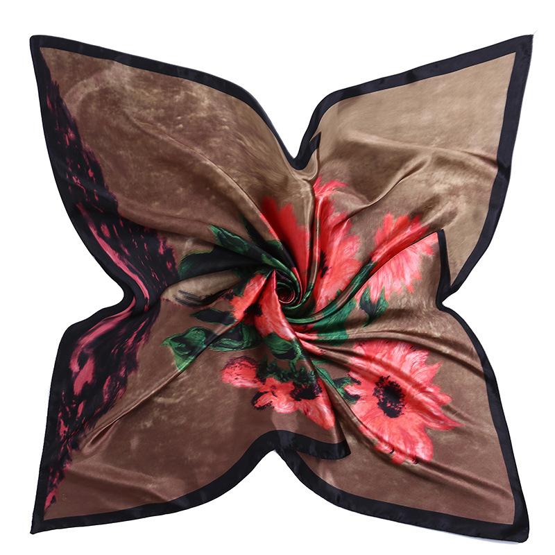 High-quality Luxurious Silk Scarves Headband Scarfs Neck Scarf For Women Chain Silk Scarf Women's Decorative Shawl