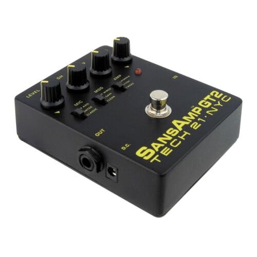 TECH 21 GT2 SansAmp Analog Amp Simulator & Overdrive/Distortion for Guitar