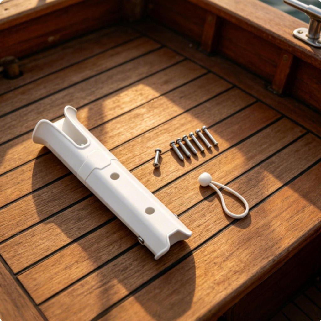 Single Tube Rod Holder Portable Fishing Pole Bracket Easy Installation Boat Rack for Boaters,