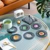 6/4/2PCS Retro Vinyl Record Cup Coaster Anti-slip Coffee Coasters Heat Resistant Music Drink Mug Mat Table Placemat Decors Gifts
