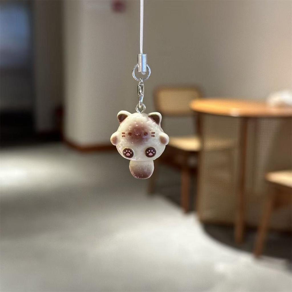 Милый мультяшный кот, телефонный аксессуар, уникальный мультяшный 3D-кошачий мобильный аксессуар, стильный шарм для нотки миловидности