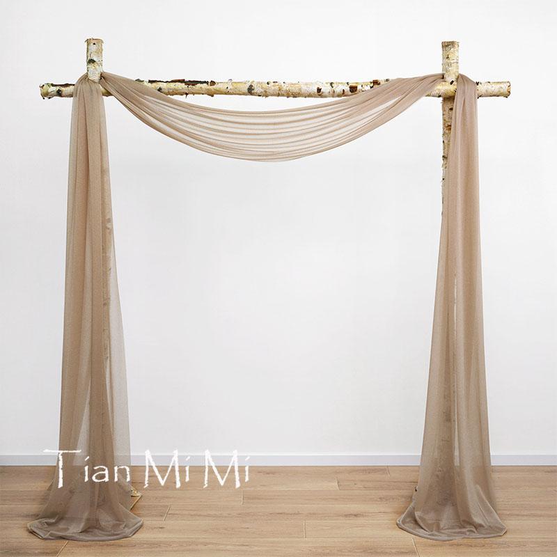 6 -10 Meters Wedding Arch Drape Fabric Sheer Chiffon Tulle Curtain Drapping Backdrop Party Supplies Drapery Ceremony Decoration
