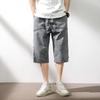 Men's Summer Straight Design Handsome Micro-stretch Denim Shorts Plus Size Sports Casual Seven-minute Trousers