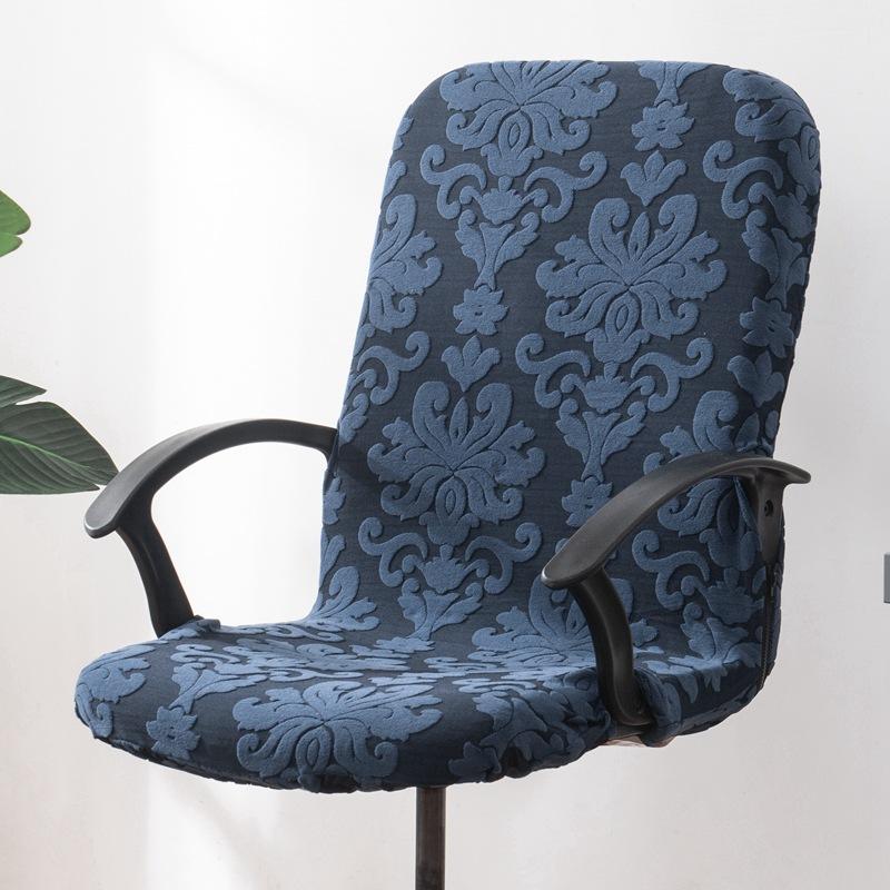 Чехол на офисное кресло, эластичный чехол на стул, жаккардовый чехол на кресло руководителя, нескользящий чехол на сиденье офисного кресла, протектор, чехлы