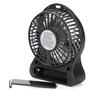 New Black Mini Portable Rechargeable Fan USB Charging Fan Air Cooler LED Light