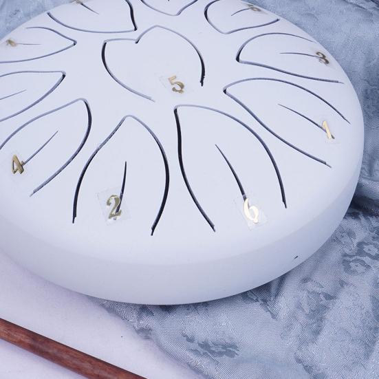 Стальной язычковый барабан 6 дюймов 11 тонов Эфирный дождевой барабанный инструмент для медитации йоги исцеления звуком хэндпан сталь с молоточками для начинающих перкуссионная рука