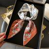 Spring/Summer New70*70cm Square Scarf Breathable Flower  Print Neckerchief Women’s Classical Imitation Silk Bandannas