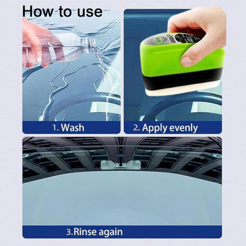 Technoant Oil Film Remover - No Scrubbing Required, Oil Film Cleaning Brush for Car Windows, Removes Oil Film & Grime In Seconds, Crystal-Clear View