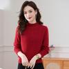 Women's Elegant Mock Neck Pullover Sweater