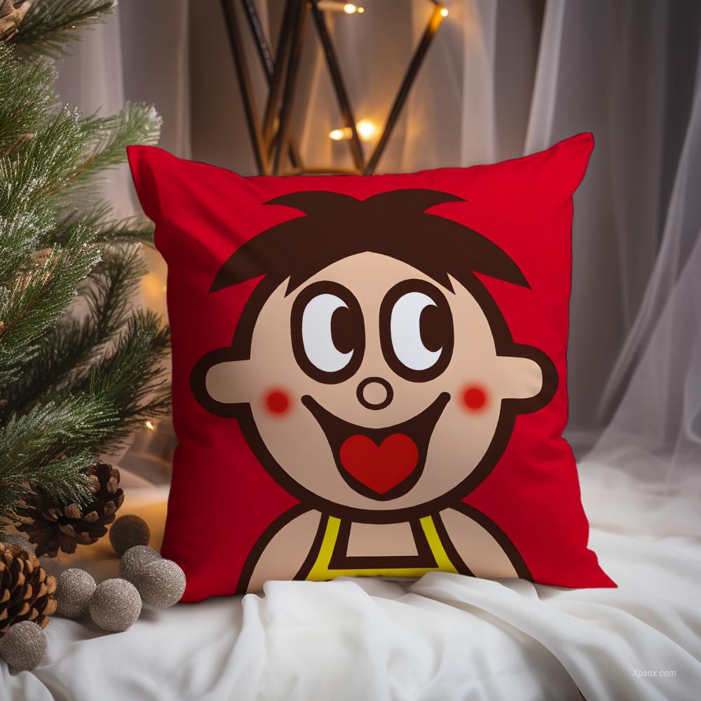 red kid brand Wangzai Cushion Cover Premium Comfort Reversible Pillow Cove -Two in One Design for Any Room & Car Interior