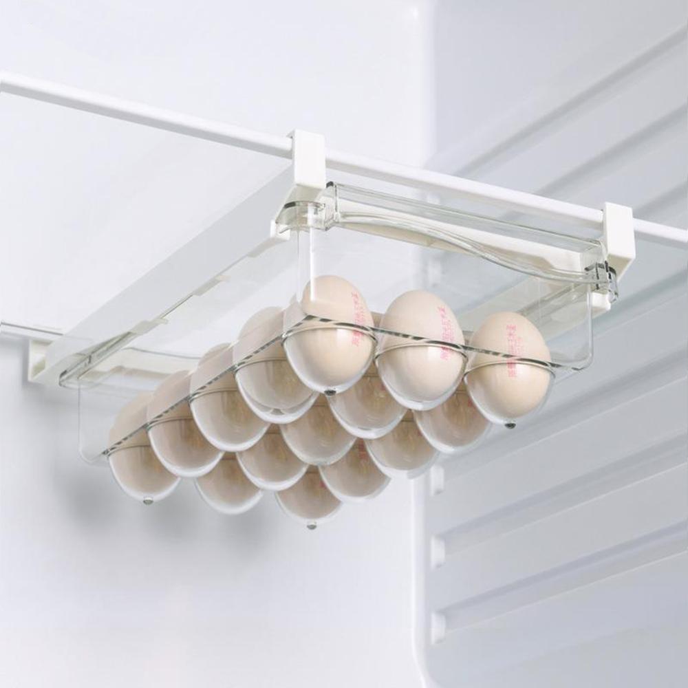 Прозрачный органайзер для холодильника, ящик для хранения фруктов и яиц в холодильнике, ящик для холодильника под полкой, кухонный органайзер для свежести