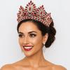 Элегантные барочные королевские тиары Сверкающие свадебные головные уборы Темпераментные женские обручи для волос Вечеринка по случаю дня рождения