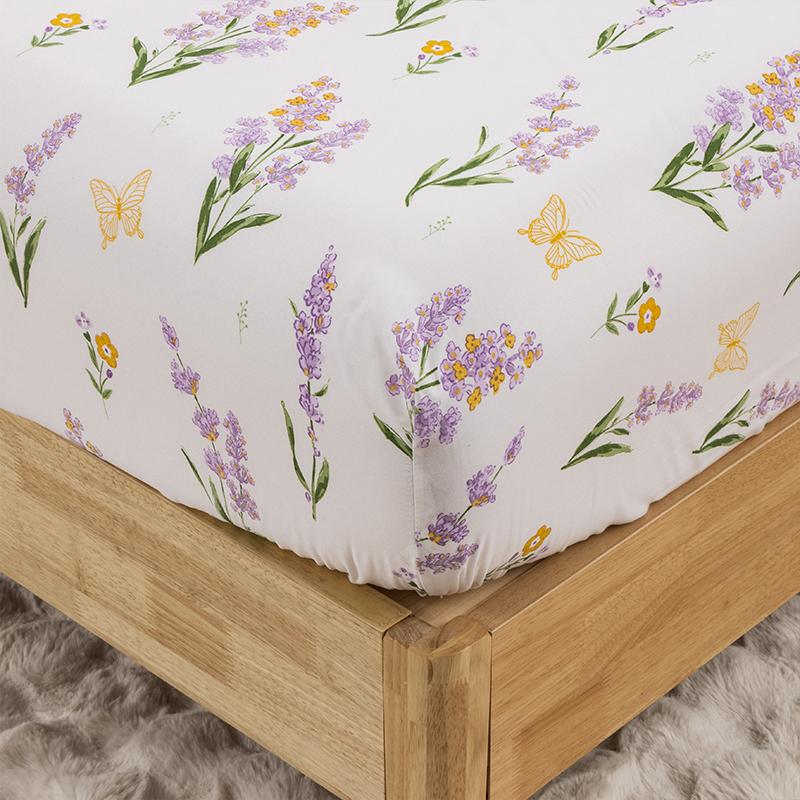 3Pc Floral Bed Sheet Set Bedroom Printed Bed Cover 100%Polyester Elastic Band Around Mattress Cover King Size Bed Cover