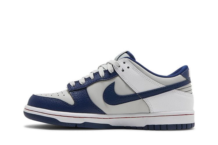 Детские кроссовки Nike Dunk Low EMB 75-летие НБА Бруклин Нетс (GS) Серый туман/Белый/Синяя пустота/Синяя пустота