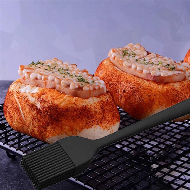 AEE2-Heat Resistant Food Brush For BBQ,Food Grade Silicone Brush For Spreading Sauce/Oil/Egg/Kitchen Brushes For Cooking